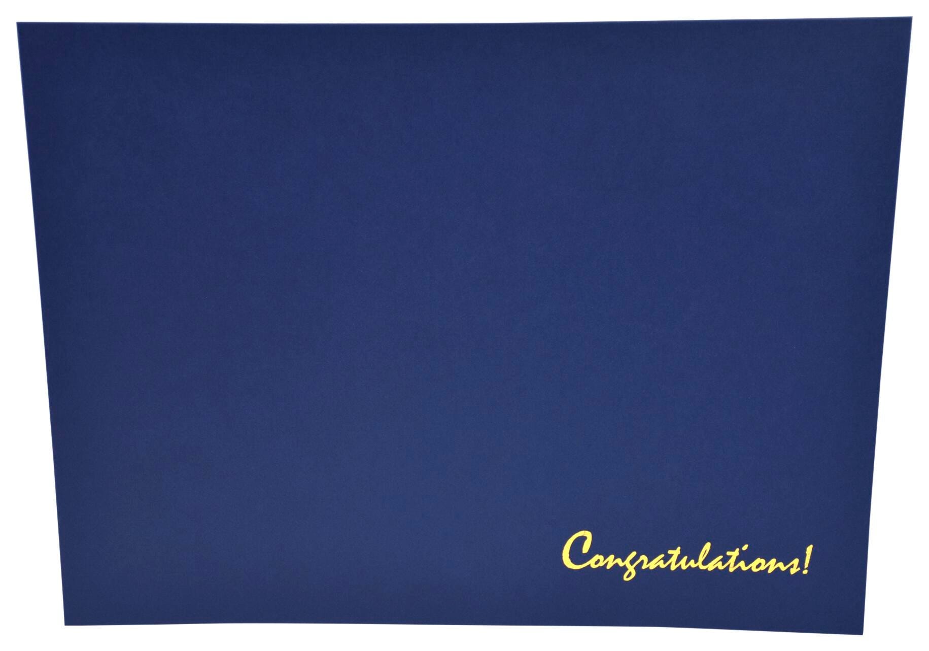 Achieve It! Congratulations Award Covers, Linen, Blue, Pack of 25, Item Number 2105103
